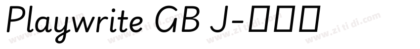 Playwrite GB J字体转换